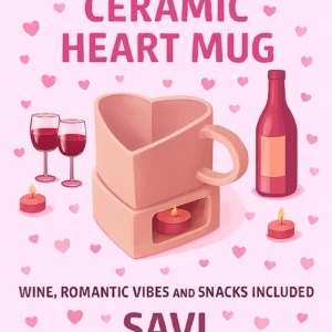 Make Your Own Ceramic Heart Mug & Mug Warmer - VALENTINES EDITION