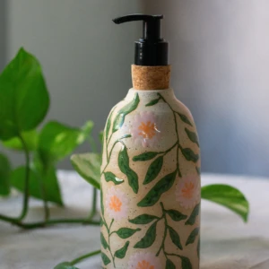 Pink Flower Soap Dispenser