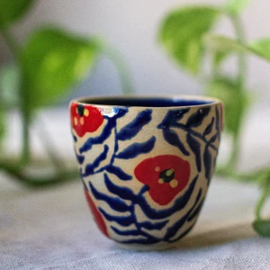 Red Poppy Espresso Mug