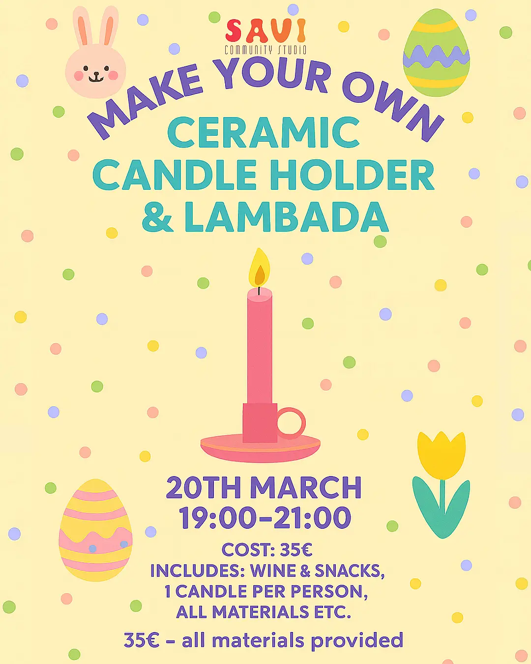 Make Your Own Ceramic Candle Holder and Lambada