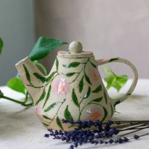 Pink Flower Teapot