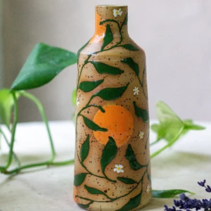 Orange Branch Bottle Vase 400 ml