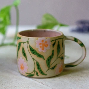 Pink Flower Coffee Mug 280ml