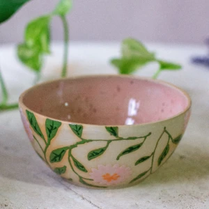 Pink Flower Bowl