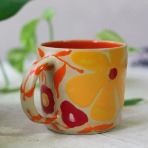 Bold Blossom Mug Orange 300 ml