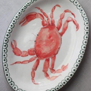 Red Crab Platter by Dirt Person Ceramics
