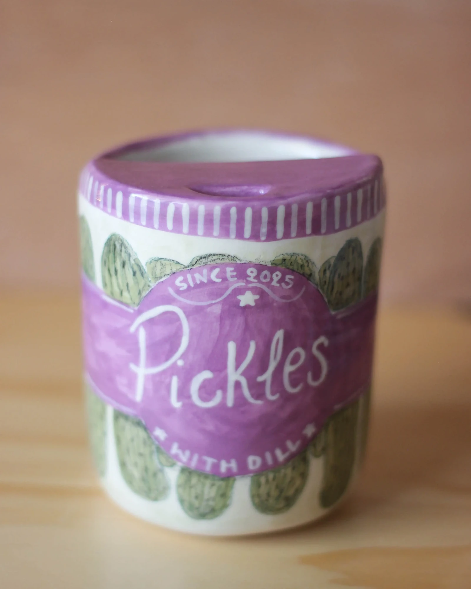 Pickle Jar to go Mug by Dirt Person Ceramics